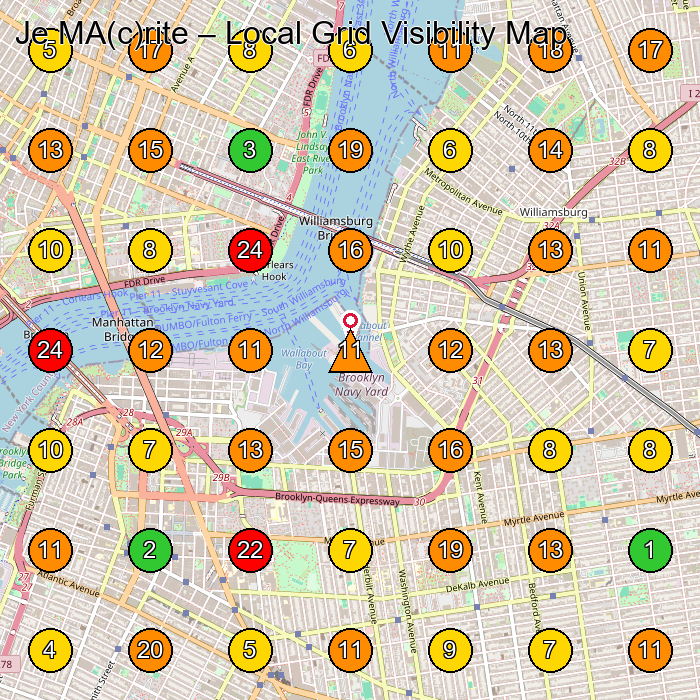 Je MA(c)rite Clothing Store GeoGrid ranking map for None